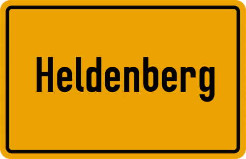 Ortsschild Heldenberg