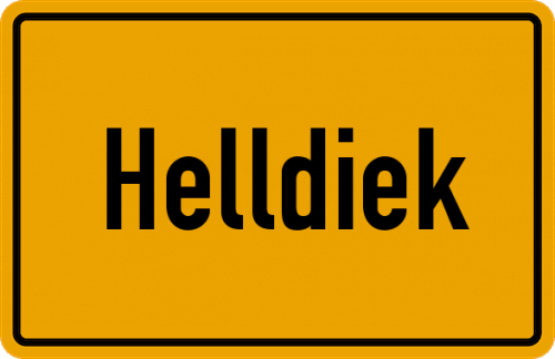 Ortsschild Helldiek