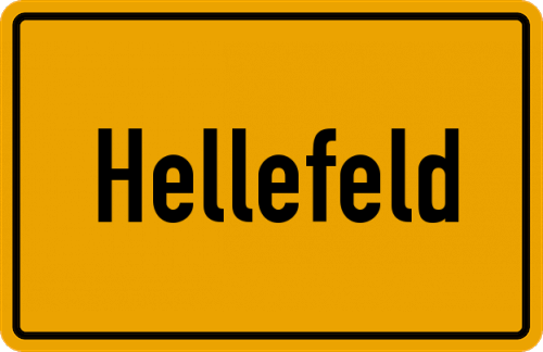 Ortsschild Hellefeld