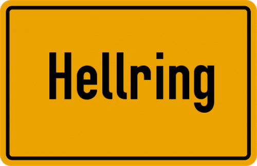 Ortsschild Hellring