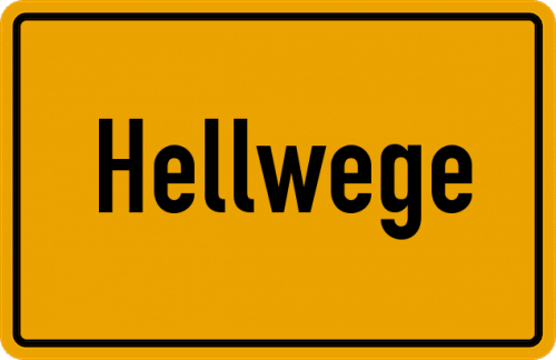 Ortsschild Hellwege