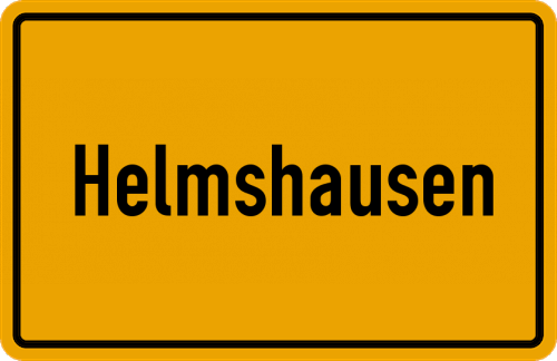Ortsschild Helmshausen