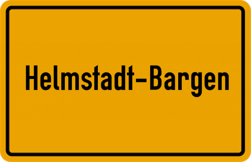 Ortsschild Helmstadt-Bargen