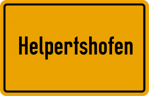Ortsschild Helpertshofen