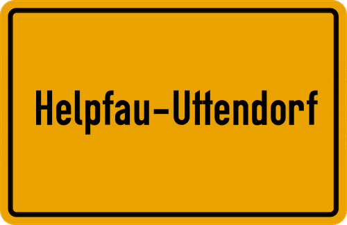 Ortsschild Helpfau-Uttendorf
