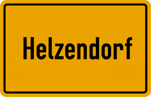 Ortsschild Helzendorf