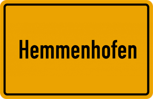 Ortsschild Hemmenhofen