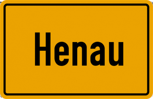 Ortsschild Henau, Hunsrück