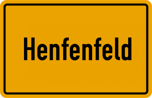 Ortsschild Henfenfeld