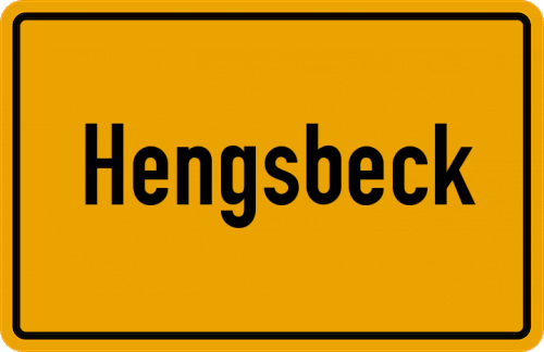 Ortsschild Hengsbeck, Sauerland
