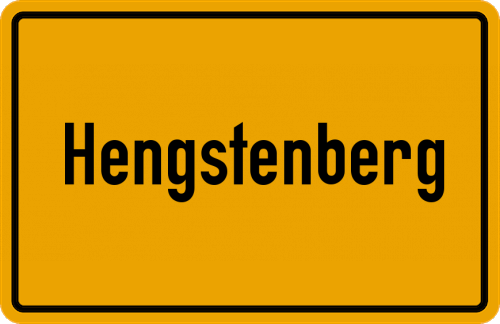 Ortsschild Hengstenberg, Rheinland