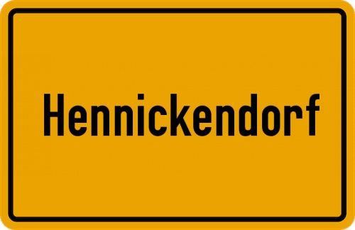 Ort Hennickendorf zum kostenlosen Download