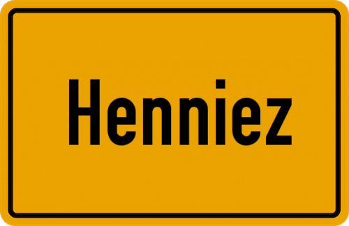 Ortsschild Henniez