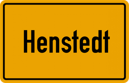 Ortsschild Henstedt