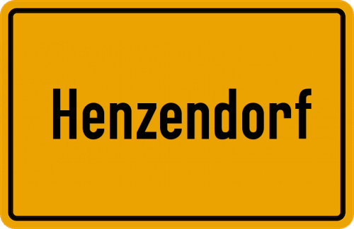 Ortsschild Henzendorf