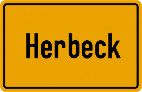 Ortsschild Herbeck