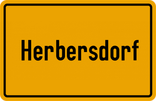 Ortsschild Herbersdorf, Hallertau