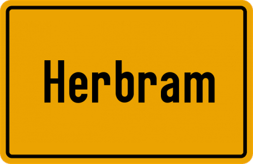 Ortsschild Herbram