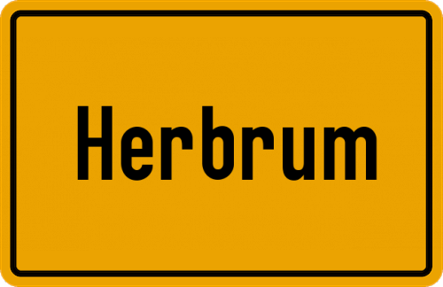 Ortsschild Herbrum