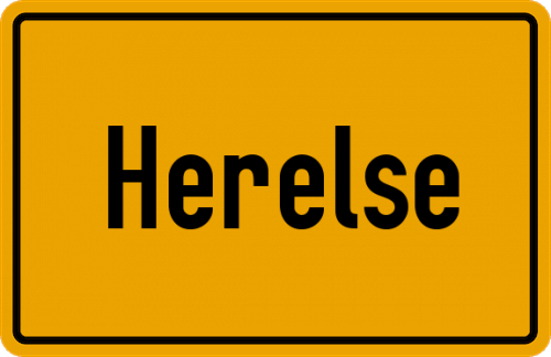 Ortsschild Herelse