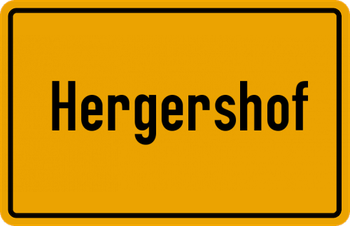 Ortsschild Hergershof