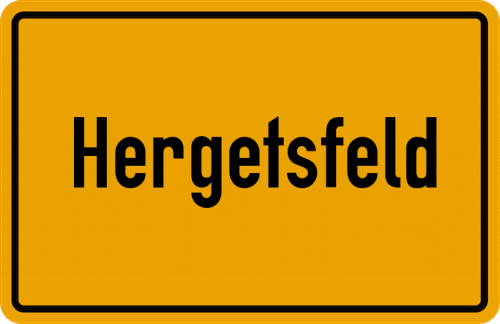 Ortsschild Hergetsfeld