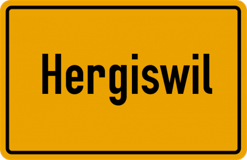 Ortsschild Hergiswil