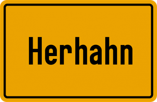 Ortsschild Herhahn