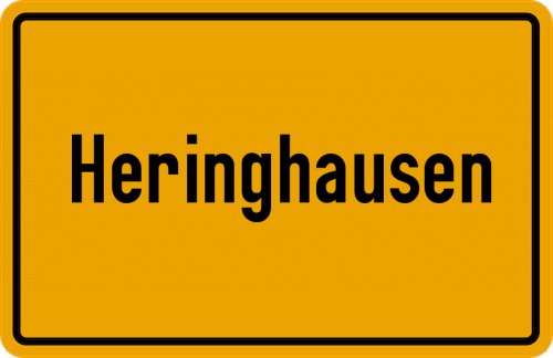 Ortsschild Heringhausen, Waldeck