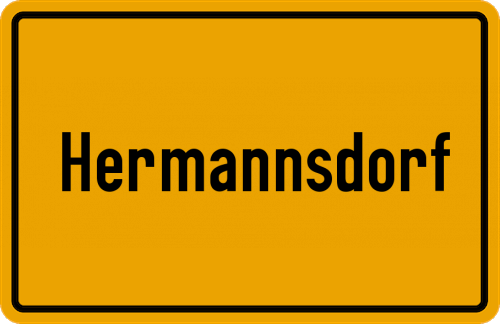 Ortsschild Hermannsdorf