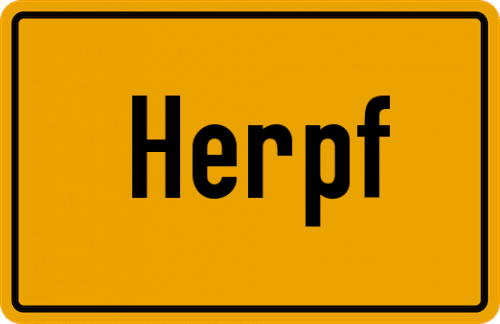 Ortsschild Herpf