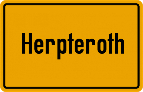 Ortsschild Herpteroth