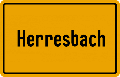 Ortsschild Herresbach