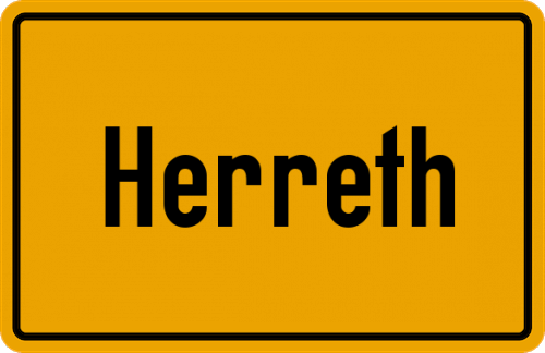 Ortsschild Herreth