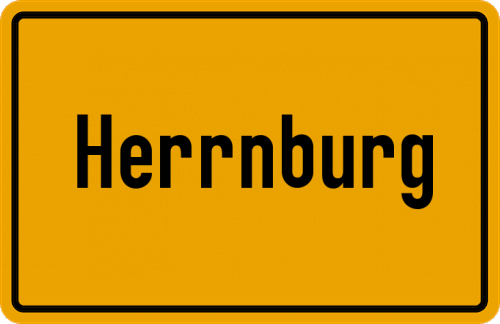 Ortsschild Herrnburg