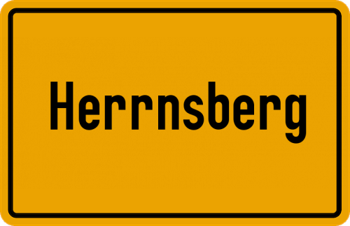 Ortsschild Herrnsberg