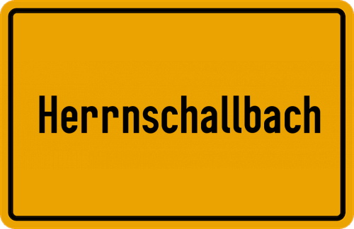 Ortsschild Herrnschallbach