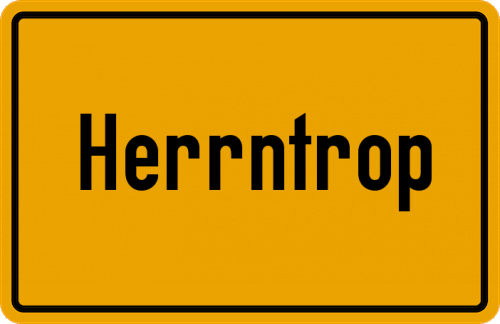Ortsschild Herrntrop