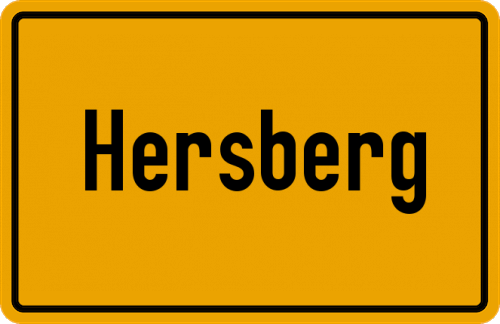 Ortsschild Hersberg