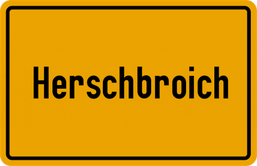 Ortsschild Herschbroich