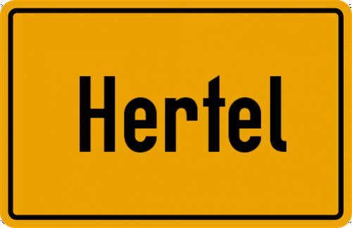 Ortsschild Hertel, Lüneburger Heide