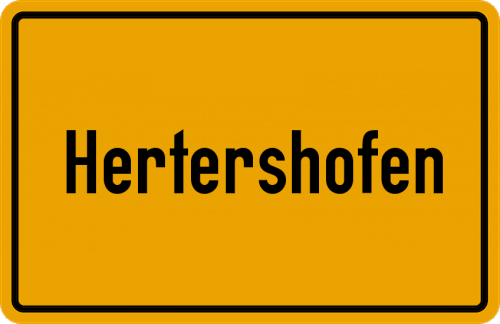 Ortsschild Hertershofen