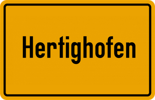 Ortsschild Hertighofen