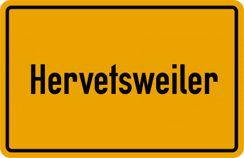 Ortsschild Hervetsweiler
