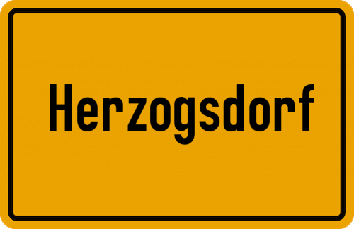 Ortsschild Herzogsdorf