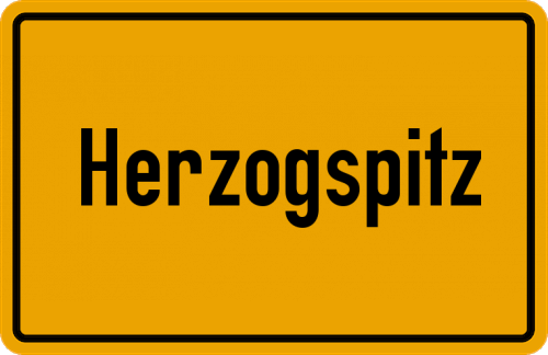 Ortsschild Herzogspitz