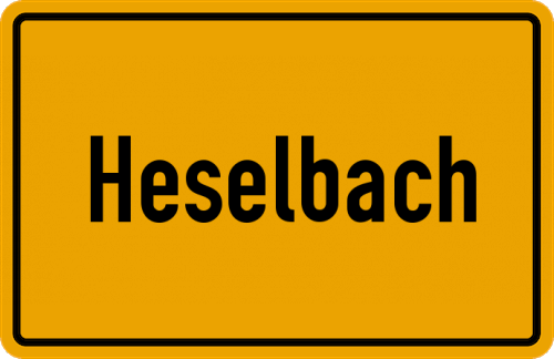 Ortsschild Heselbach
