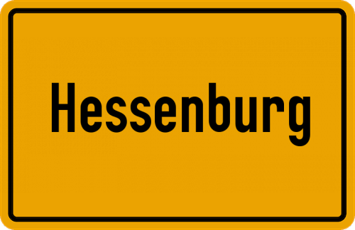 Ortsschild Hessenburg