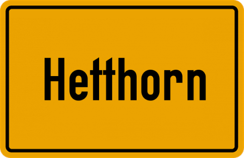 Ortsschild Hetthorn