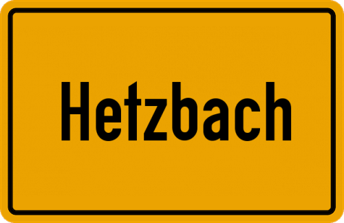 Ortsschild Hetzbach